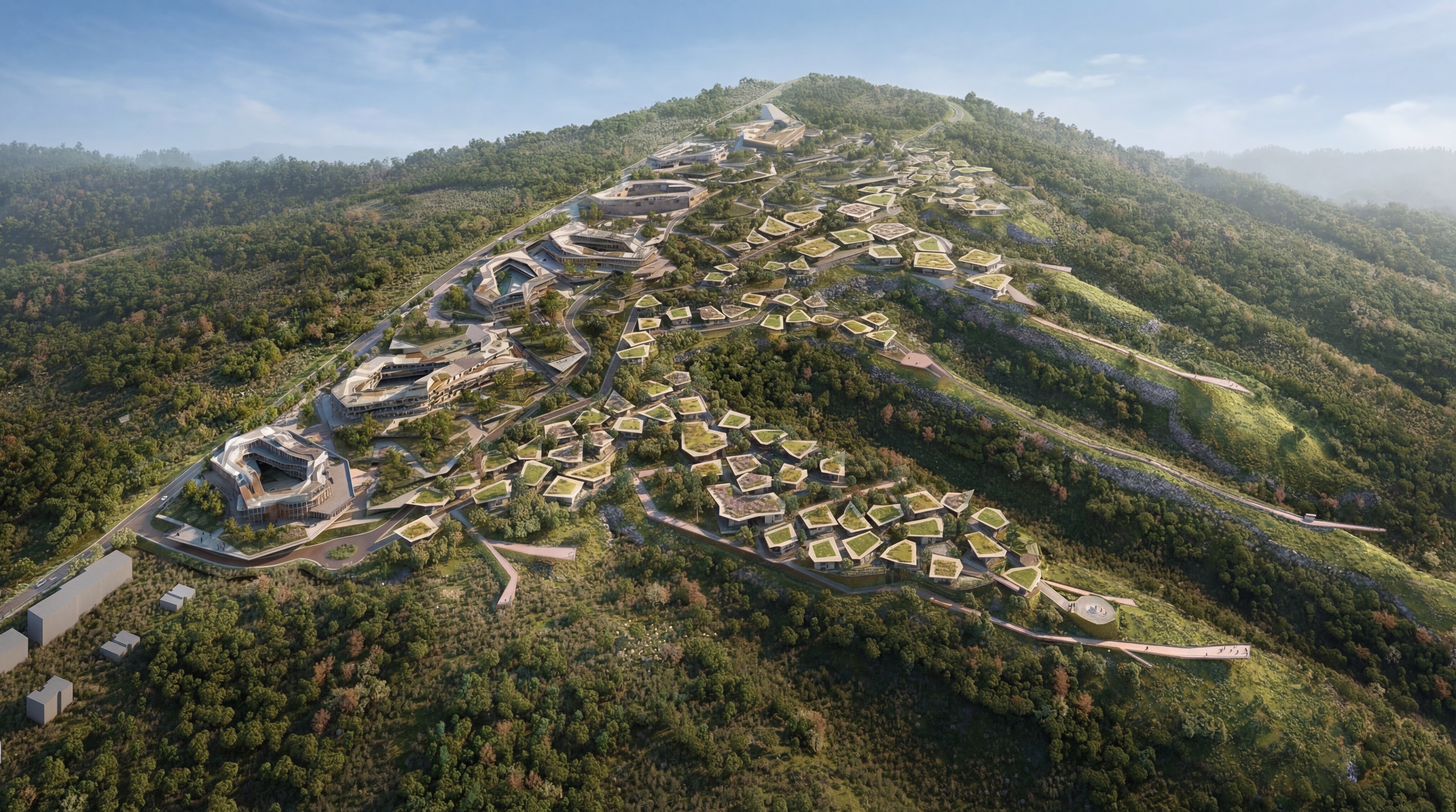 Mira Verde Tbilisi Hills — Salon signé Trussardi Casa avec vue sur les collines